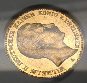 ドイツ、プロイセン、ヴィルヘルム2世プルーフ20マルク金貨 | コイン 